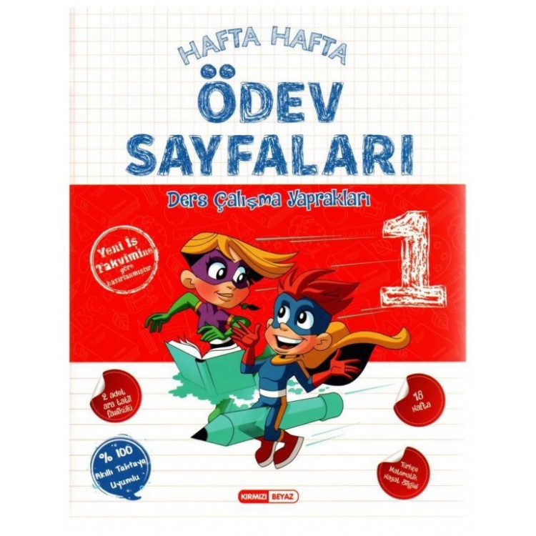 Kirmizi Beyaz Yayinlari 1 Sinif Hafta Hafta Odev Sayfalari Caner Kitap Kirtasiye